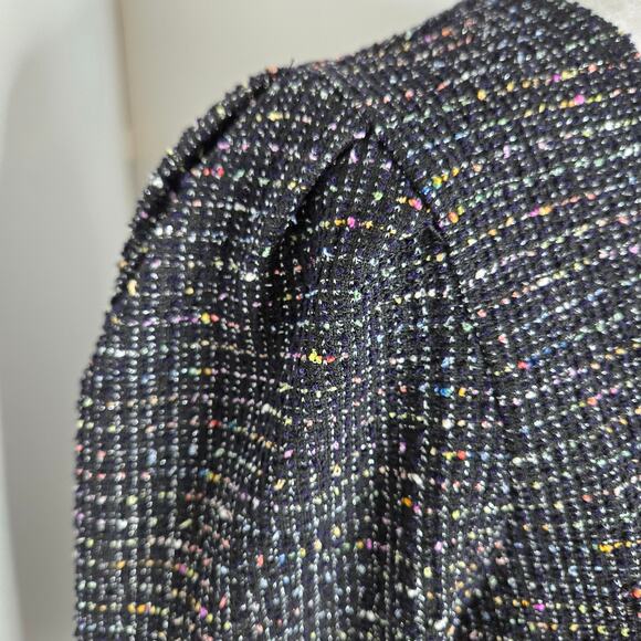 ๐ Torrid NWT Rainbow Boucle V-Neck Peplum Top Large 12 Torrid 0 black - Picture 7 of 17